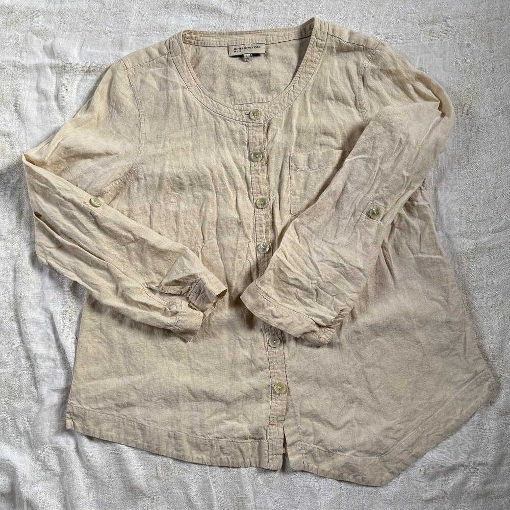 Jones New York Sport 100% Linen Shirt | L | EUC